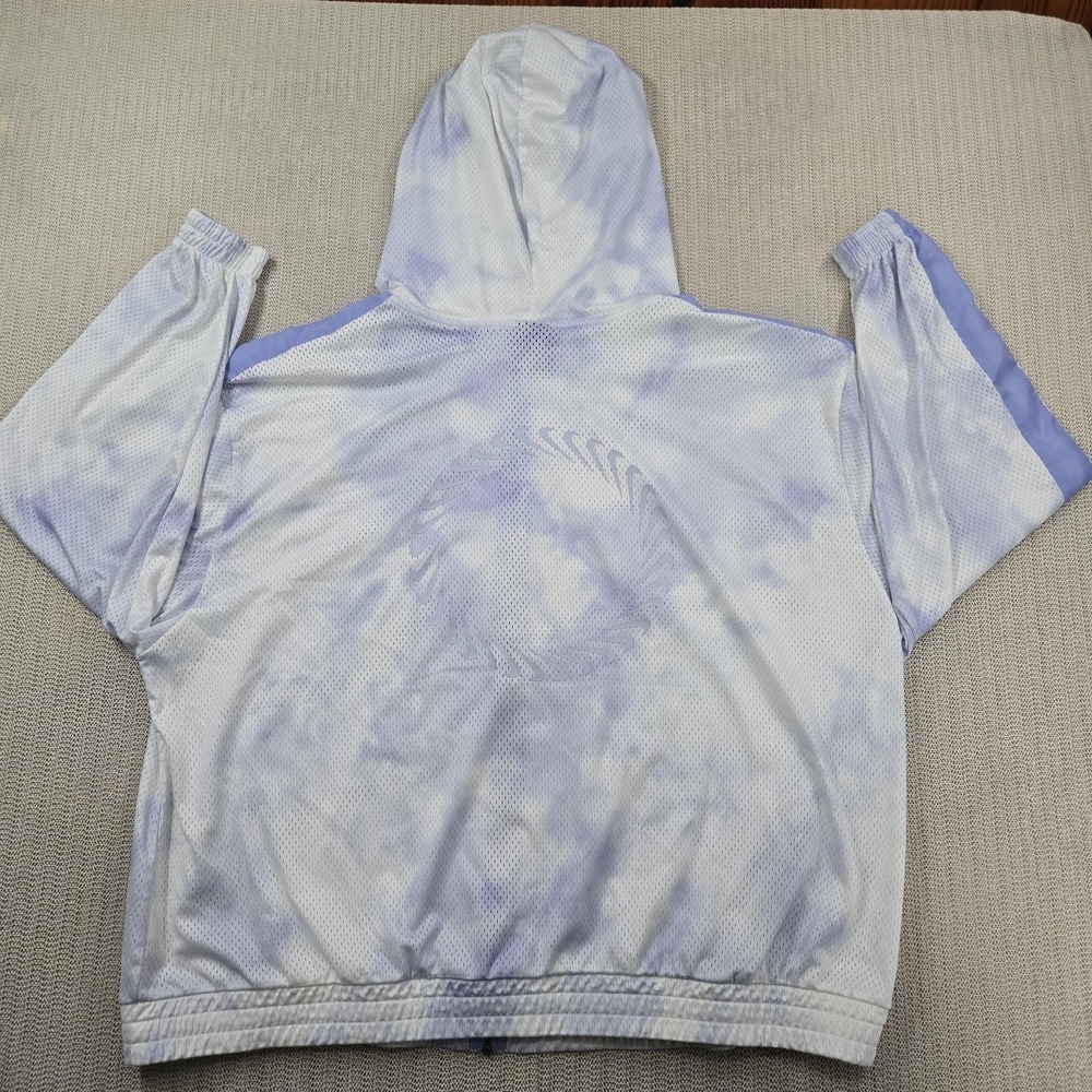 Nike Icon Clash Jacket Womens 2X White Purple Tie Dye Light Thistle Logo Mesh - Picture 12 of 13